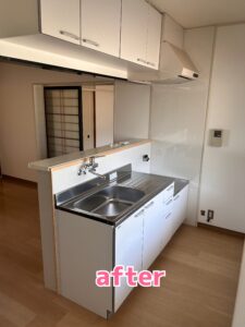 2025年8月　アパートのキッチンリフォーム致しました！